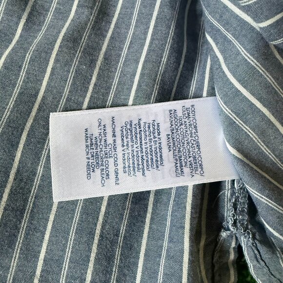 Chaps Long Sleeve 1/4 Button Placket Mandarin Collar Tunic Shirt Plus Size XXL - Picture 6 of 11